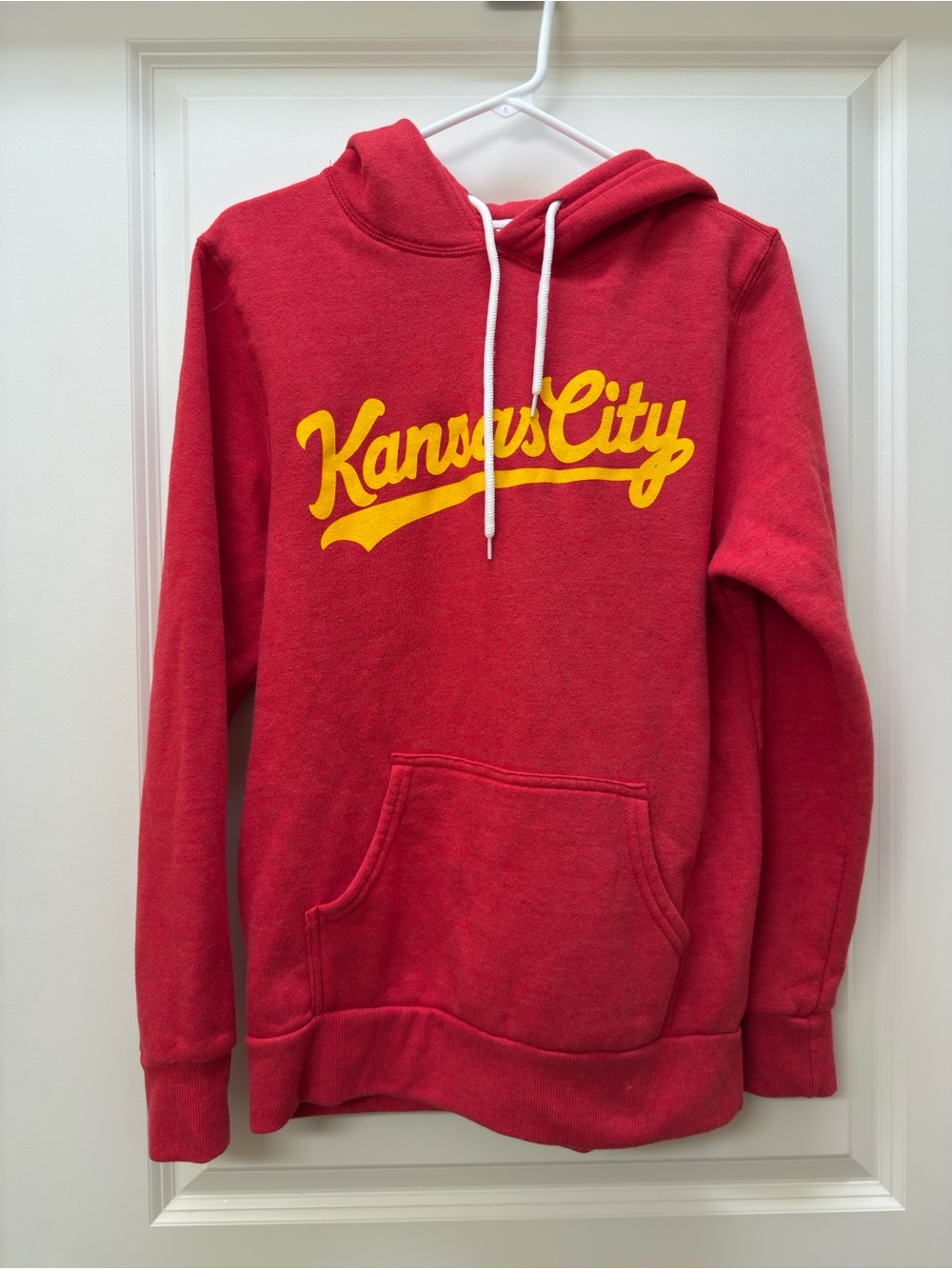 Kansas City Red Hoodie with Yellow Script
